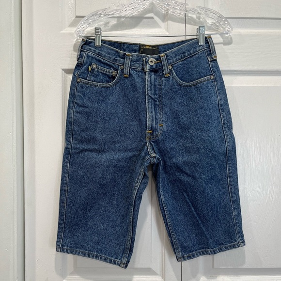 Vintage Esprit Teen girl long Jean shorts/dad shorts - Picture 1 of 9